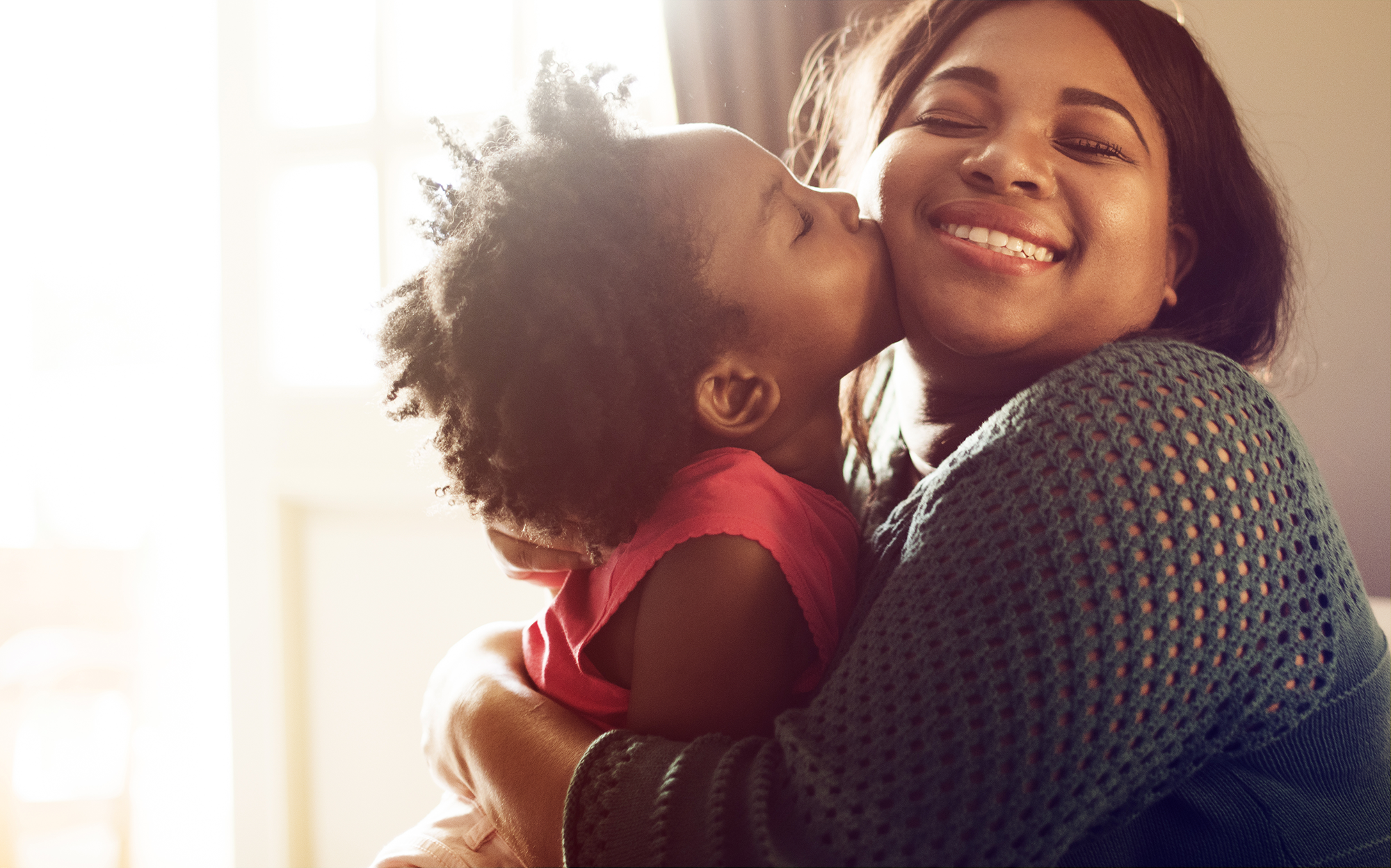 Daughter Kisses Mother